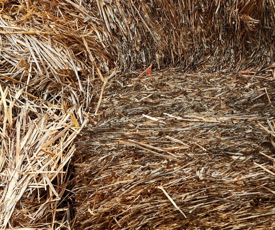 Hay bales in storage
