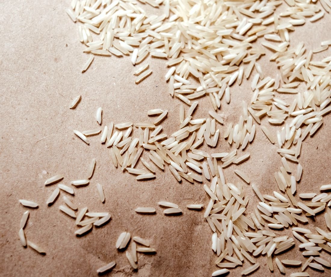 Long-grain white rice