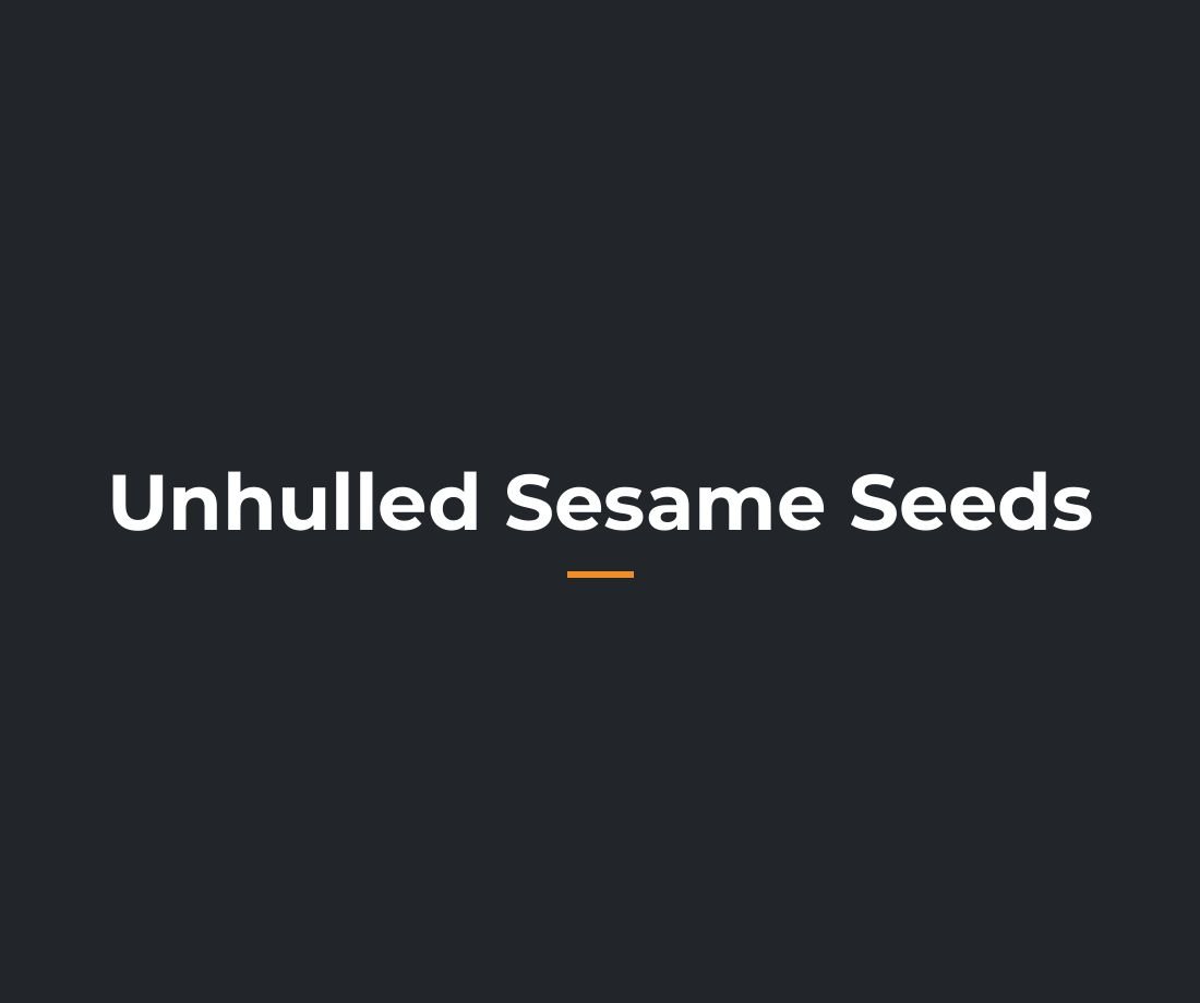 Unhulled sesame seeds in a sample bag