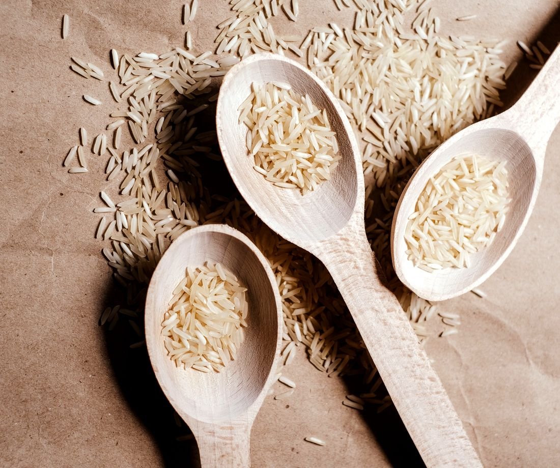 Heap of white rice