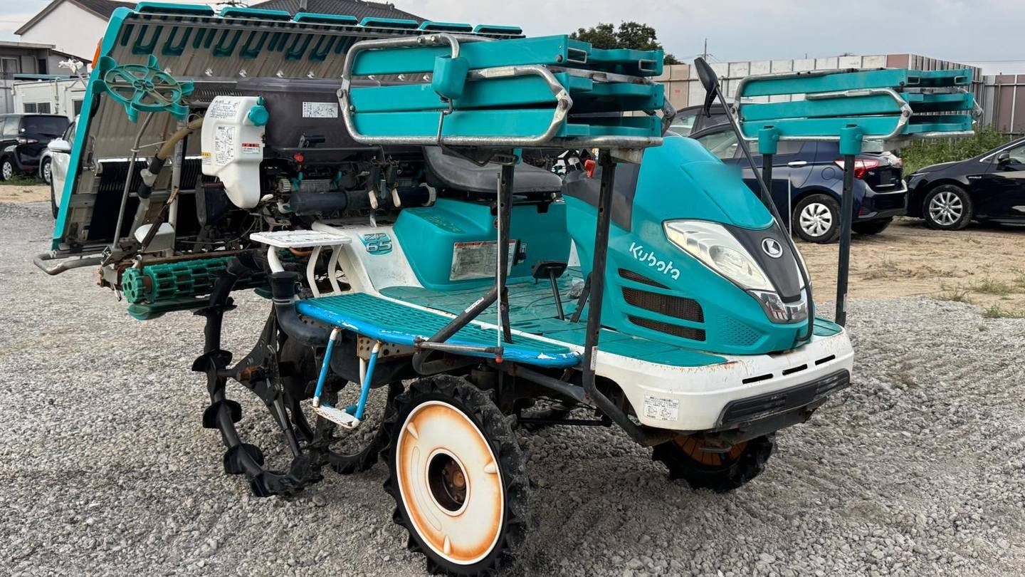 Used Kubota ZP65 rice transplanter, front-right view