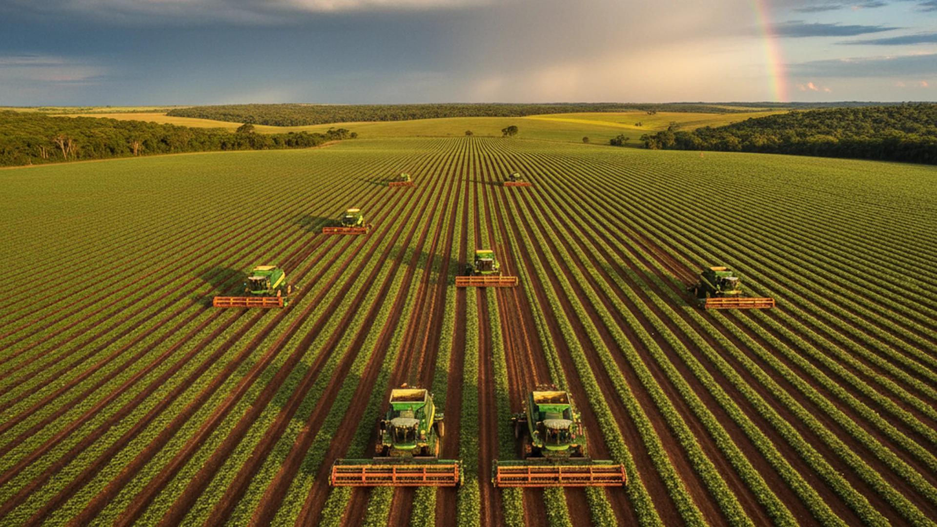 Agricultural field and machinery